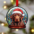 Labrador Chocolate Snow Globe Decoration